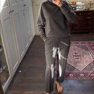 Mango chocolate  Mock neck Top and Trousers set